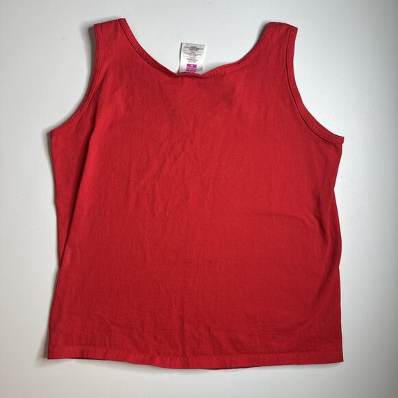 2 Vintage Hanes Her Way Tank Tops Womens M Purple Red Cotton Y2K Basics Comfy - Picture 9 of 11